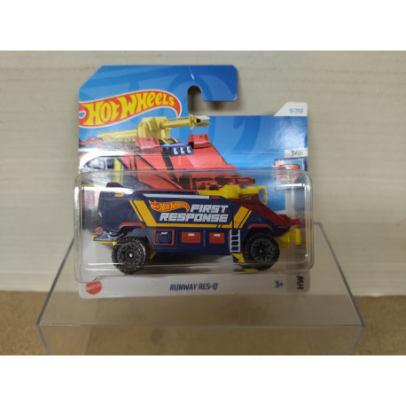 RUNWAY RES-Q BLUE 3/10 FIRST RESPONSE 1:64 HOT WHEELS