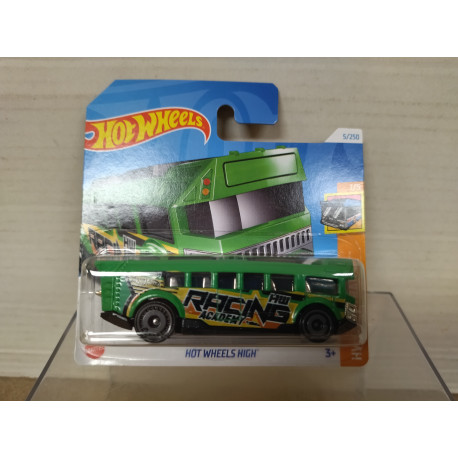 HOT WHEELS HIGH GREEN RACING ACADEMY 1/5 FAST TRANSIT 1:64 HOT WHEELS