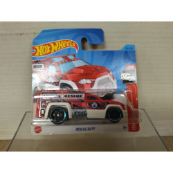 RESCUE DUTY RED 2/10 RESCUE 1:64 HOT WHEELS