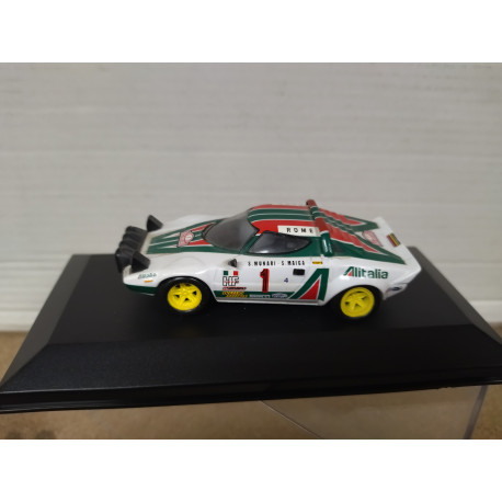 LANCIA STRATOS HF 1977 RALLY MONTE CARLO MUNARI 1:43 ALTAYA IXO BOX NO ORIGINAL