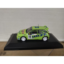 SEAT IBIZA 1996 KIT CAR RALLY RAC ROVANPERA 1:43 ALTAYA IXO BOX NO ORIGINAL