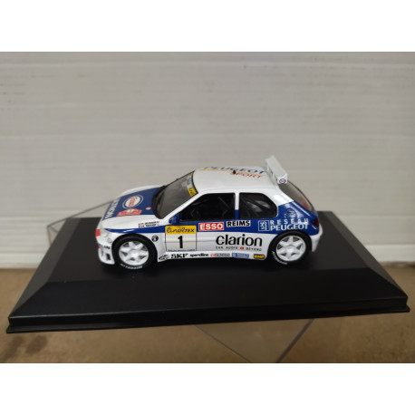 PEUGEOT 306 MAXI 1996 RALLY MONTE CARLO DELECOUR 1:43 ALTAYA IXO BOX NO ORIGINAL