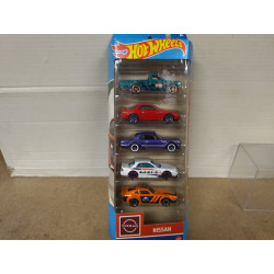 PACK 5 CARS NISSAN 1:64 HOT WHEELS