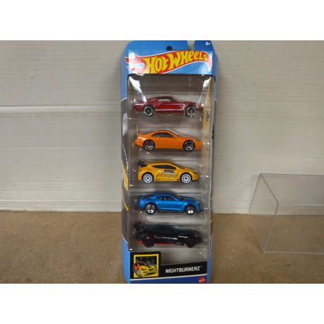 PACK 5 CARS HW NIGHTBURNERZ 1:64 HOT WHEELS