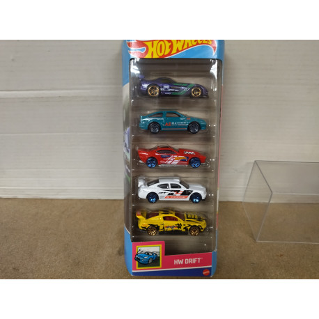 PACK 5 CARS HW DRIFT 2 1:64 HOT WHEELS