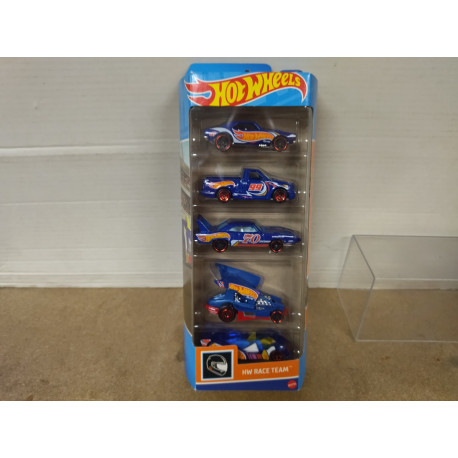 PACK 5 CARS HW RACE TEAM 1:64 HOT WHEELS