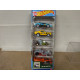 PACK 5 CARS HW RETRO RACERS 1:64 HOT WHEELS