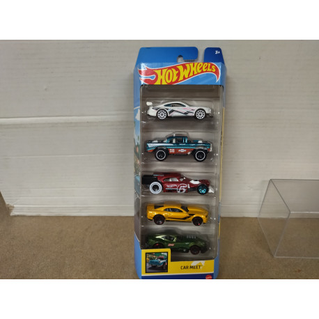 PACK 5 CARS HW CAR MEET 1:64 HOT WHEELS