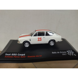 SEAT 850 COUPE 1967 RALLY OVIEDO PEREZ SUTIL 1:43 ALTAYA IXO PEANA DOBLADA
