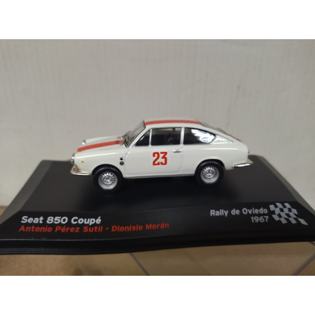 SEAT 850 COUPE 1967 RALLY OVIEDO PEREZ SUTIL 1:43 ALTAYA IXO PEANA DOBLADA
