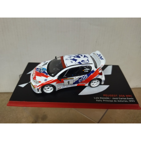 PEUGEOT 206 WRC 1993 RALLY PRINCIPE ASTURIAS MONZON 1:43 ALTAYA IXO