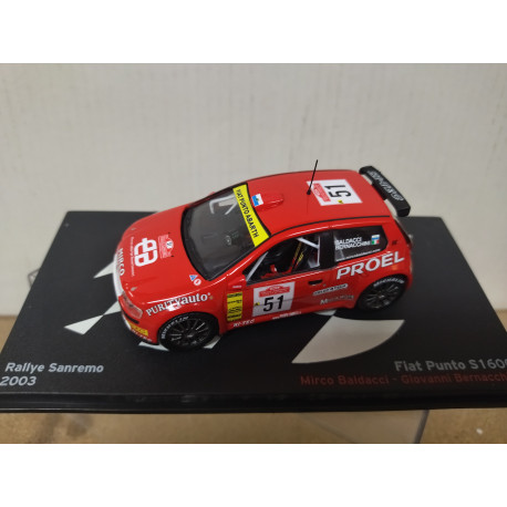 FIAT PUNTO S1600 2003 RALLY SANREMO BALDACCI 1:43 ALTAYA IXO