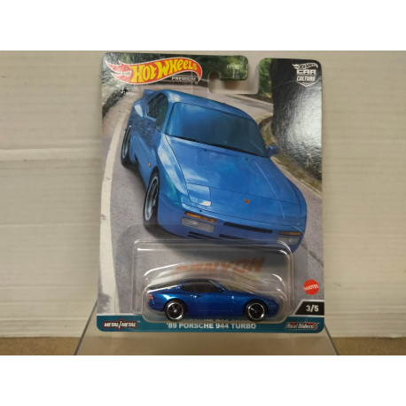 PORSCHE 944 TURBO 1989 BLUE 1:64 HOT WHEELS PREMIUM