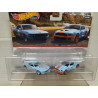 FORD MUSTANG BOSS 1969 & CUSTOM 2014 PACK GULF 1:64 HOT WHEELS PREMIUM