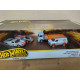 DIORAMA SET X 4 FORD TRANSIT/GT40/MCLAREN F1 GTR GULF 1:64 HOT WHEELS PREMIUM