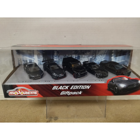 SET 5 CARS BLACK EDITION GIFTPACK CARS apx 1:64 MAJORETTE
