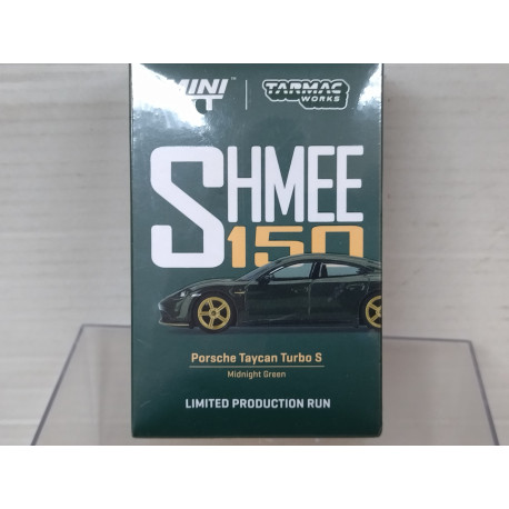 PORSCHE TAYCAN S MIDNIGHT GREEN 1:64 MINI GT TARMAC