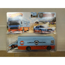 LANCIA 037 RALLY + EURO HAULER TEAM TRANSPORT n26 1:64 HOT WHEELS PREMIUM