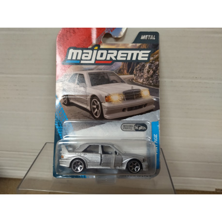MERCEDES-BENZ W201 190 E 2.5-16V EVO II SILVER VINTAGE /apx 1:64 MAJORETTE