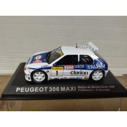 PEUGEOT 306 MAXI 1996 RALLY MONTE CARLO DELECOUR 1:43 ALTAYA IXO HARD BOX