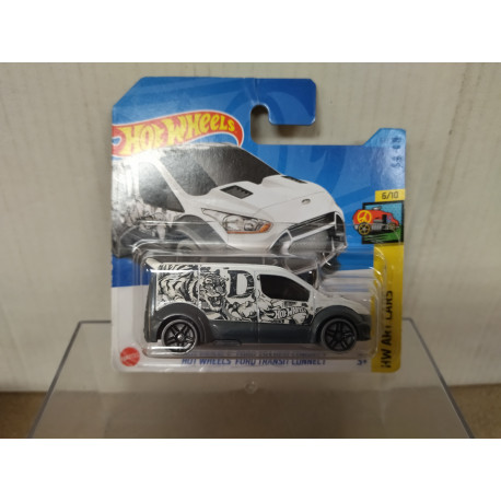 FORD TRANSIT CONNECT WHITE 6/10 ART CARS 1: 64 HOT WHEELS