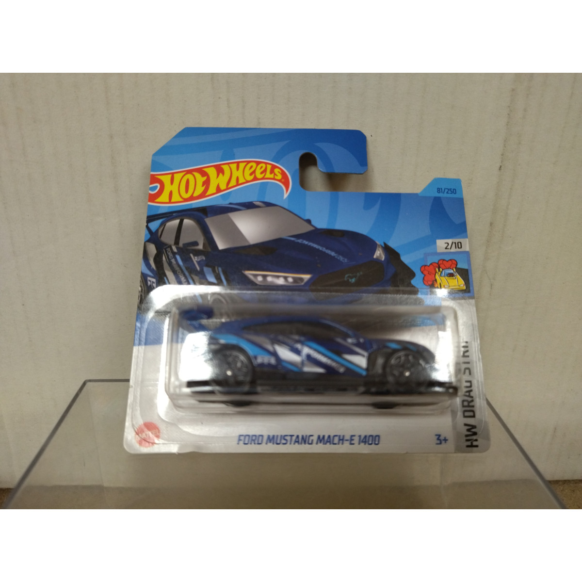 FORD MUSTANG MACH E-1400 DARK BLUE 2/10 DRAG STRIP 1:64 HOT WHEELS ...