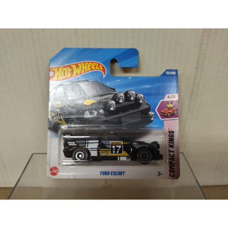FORD ESCORT RALLY BLACK 4/10 COMPACT KINGS 1:64 HOT WHEELS