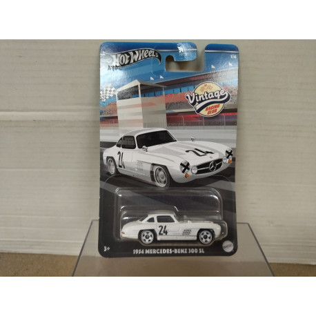 MERCEDES-BENZ W198 300 SL WHITE 1/6 VINTAGE RACING 1:64 HOT WHEELS