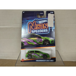 VOLKSWAGEN GOLF MK.7 GREEN 2/8 NEON SPEEDERS 1:64 HOT WHEELS CARTON ROTO