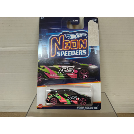 FORD FOCUS RS 1/8 NEON SPEEDERS 1:64 HOT WHEELS CARTON ROTO