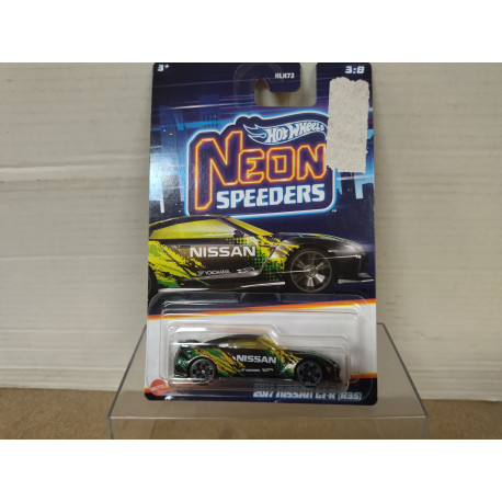 NISSAN GT-R 2017 R35 3/8 NEON SPEEDERS 1:64 HOT WHEELS CARTON ROTO
