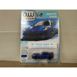 CHEVROLET CORVETTE C7 2019 Z06 BLUE 1:64 AUTO WORLD
