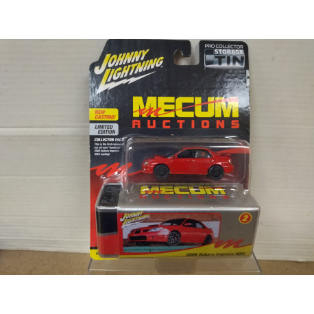 SUBARU IMPREZA WRX 2006 RED MECUM AUCTIONS 1:64 JOHNNY LIGHTNING