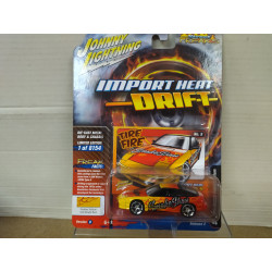 NISSAN 240 SX 1990 CUSTOM RED/ORANGE IMPORT HEAT DRIFT 1:64 JOHNNY LIGHTNING