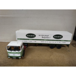 MERCEDES-BENZ LPS 1932 1970-74 SOCIETE ROQUEFORT TRUCK + TRAILER 1:43 ALTAYA IXO