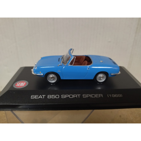 SEAT 850 SPORT SPIDER 1969 AZUL 1:43 ALTAYA IXO