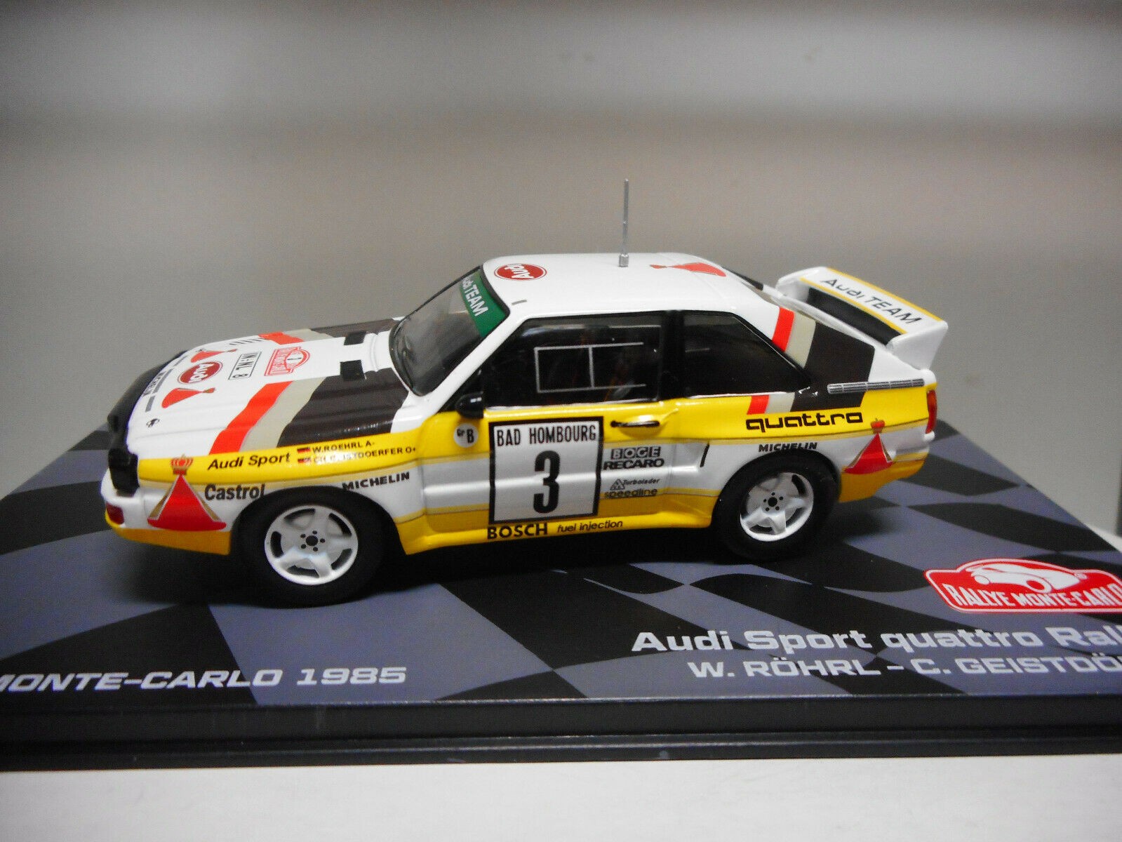 AUDI SPORT QUATTRO RALLY MONTE CARLO 1985 W.ROHRL DeAGOSTINI IXO 1