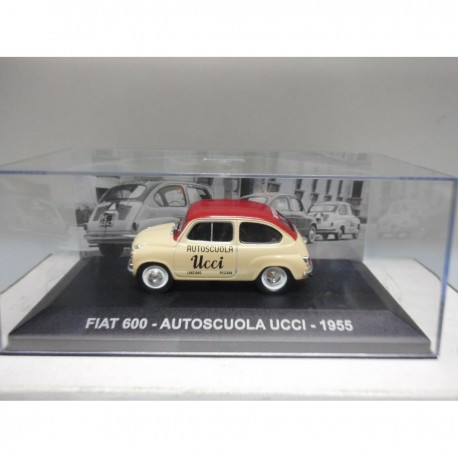 FIAT 600 AUTOSCUOLA UCCI 1955 EAGLEMOSS IXO 1:43