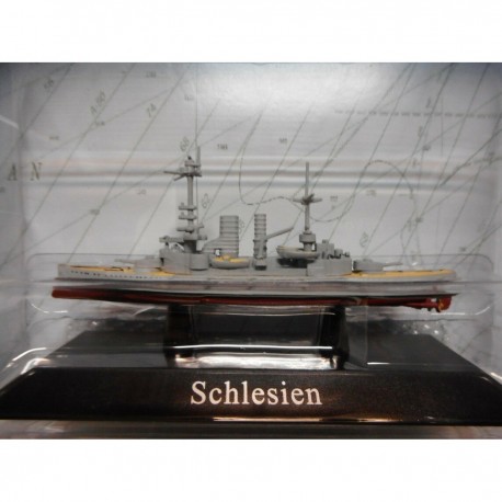 ACORAZADO WARSHIP SCHLESIEN 1908-45 1:1250 ATLAS De AGOSTINI n25