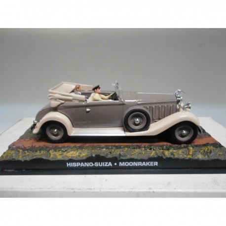 HISPANO SUIZA J12 CABRIO + FIGURA MOONRAKER 007 JAMES BOND 1:43 EAGLEMOSS IXO