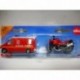 MERCEDES-BENZ SPRINTER + MOTO BMW SET SAUPERS POMPIERS FRANCE apx 1:64 SIKU 1656