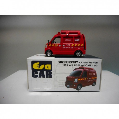 SUZUKI EVERY/CARRY HONG KONG FIRE/POMPIERS/BOMBEROS 1:64 ERA CAR n03