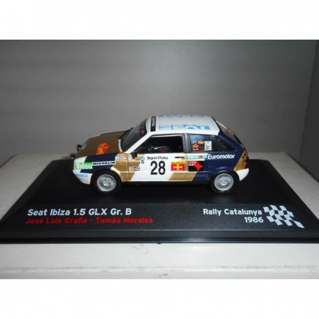 SEAT IBIZA 1.5 GLX GR.B RALLY CATALUÑA 1986 GRAÑA SEAT SPORT ALTAYA IXO 1:43