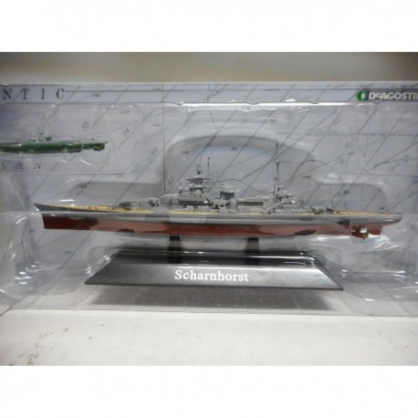 ACORAZADO WARSHIP SCHARNHORST 1939-41 + U-BOOT 1:1250 ATLAS De AGOSTINI n02