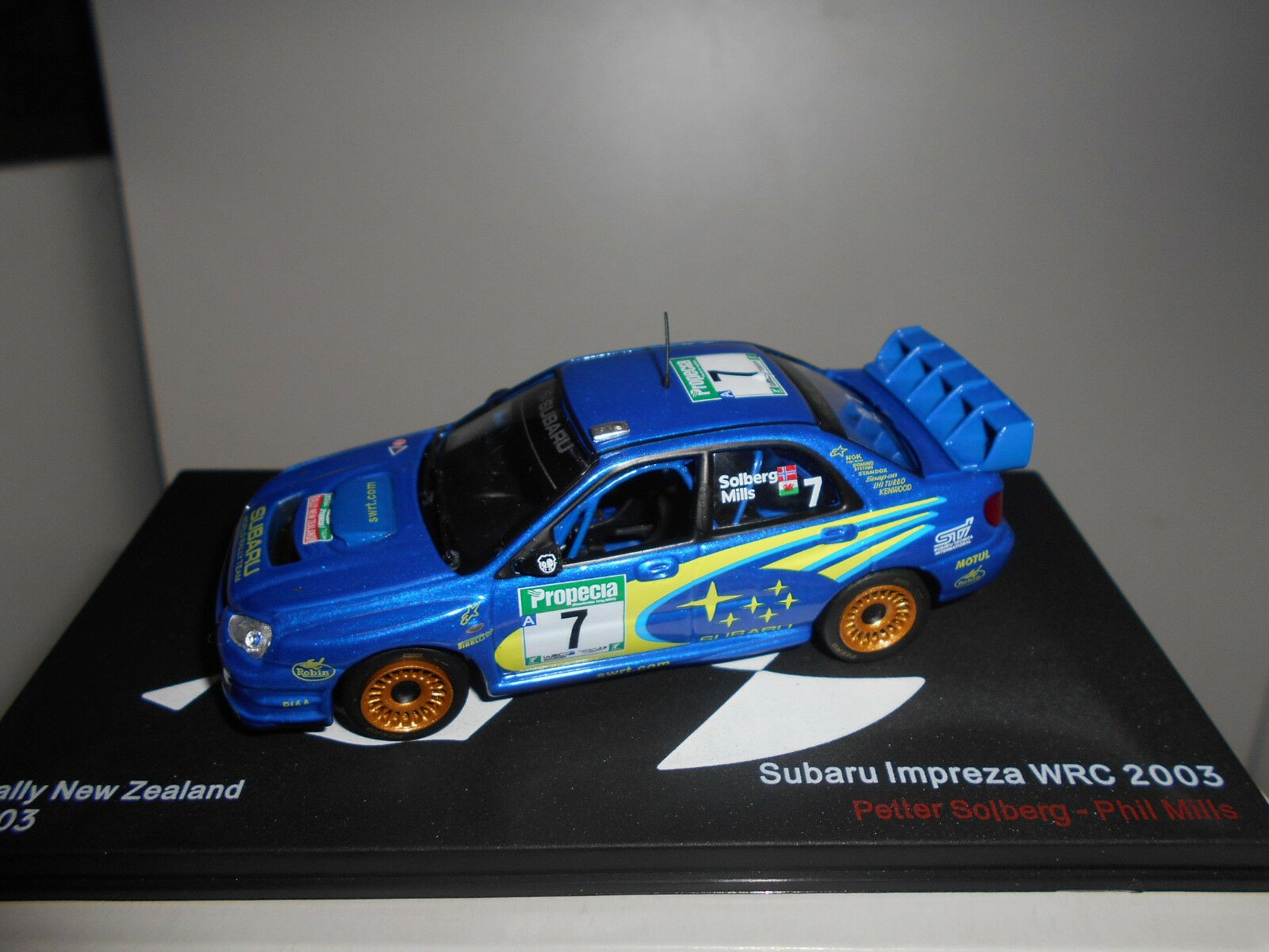 SUBARU IMPREZA WRC RALLY NEW ZEALAND 2003 SOLBERG ALTAYA IXO 1:43