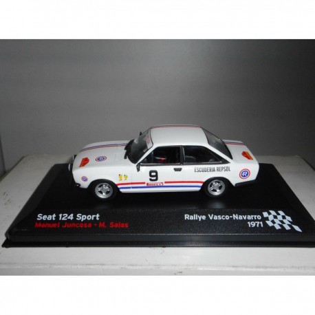SEAT 124 SPORT 1971 RALLY VASCO-NAVARRO M. JUNCOSA 1:43 ALTAYA IXO