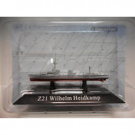 DESTRUCTOR WARSHIP Z-21 WILHELM HEIDKAMP 1939-40 1:1250 ATLAS De AGOSTINI n45
