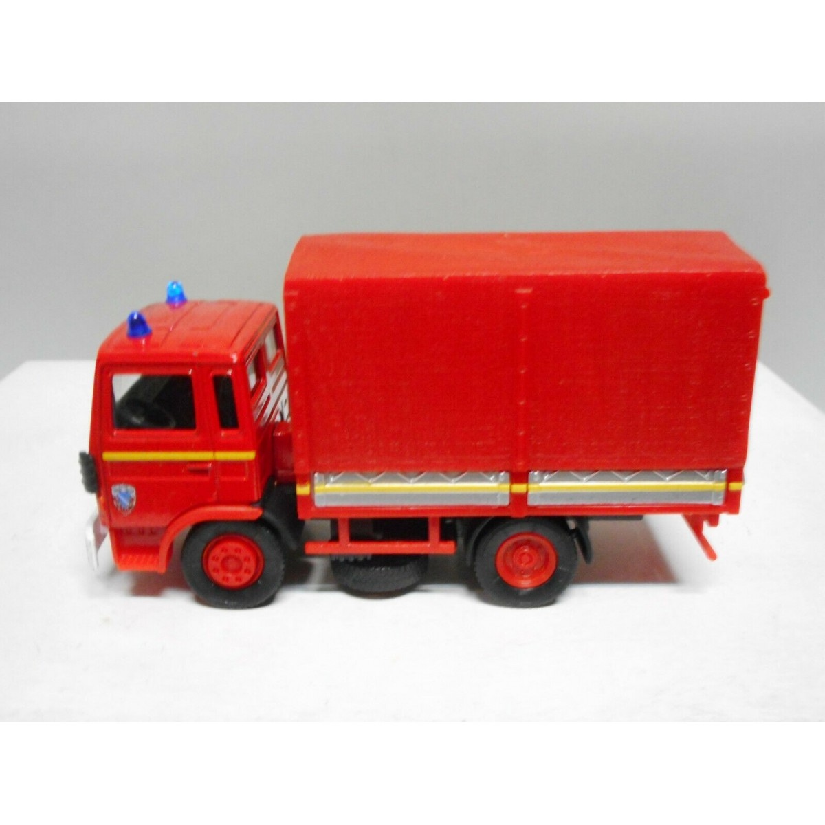 Camion Miniature Renault Bâché Sapeurs-pompiers Solido France - Échelle 1/55, Occasion, Collection
