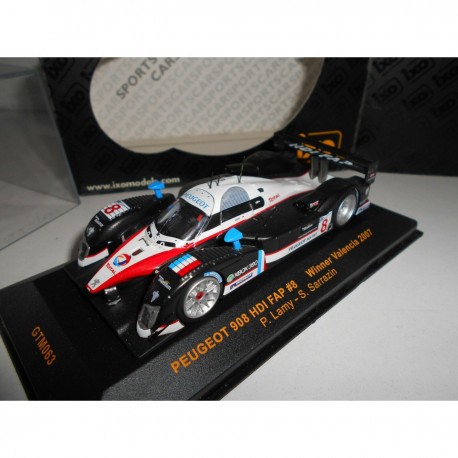 PEUGEOT 908 HDI FAP n8 WINNER VALENCIA 2007 LAMY 1:43 IXO GTM063