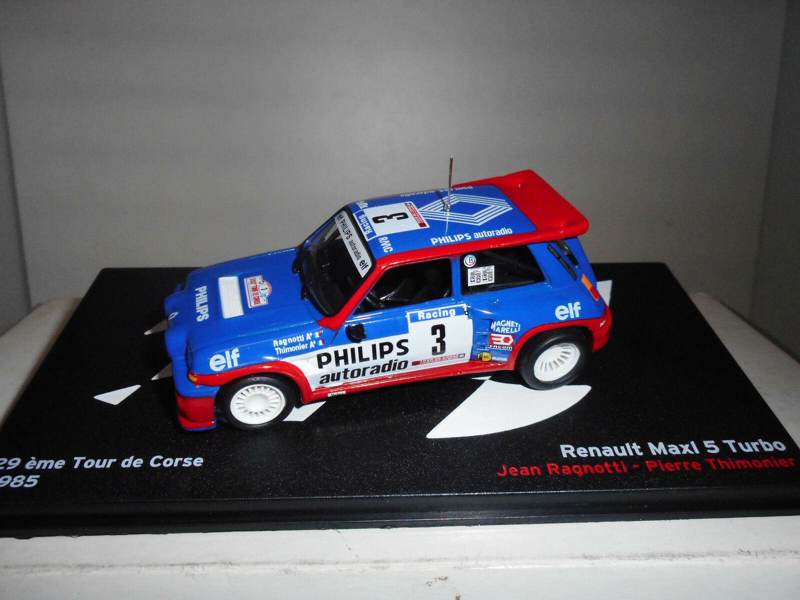 RENAULT 5 MAXI TURBO RALLY TOUR CORSE 1985 RAGNOTTI ALTAYA IXO 1